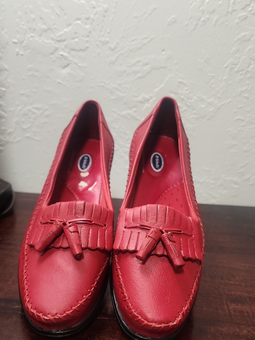 Dr. Scholl's Red Tassel Moccasin Loafers Size 8
